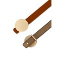thumbnail image 2 of INSPIRE CHIC Faux Leather Skinny Belt for Women Round Metal Buckle Waist Belts For Jeans Dress Brown, 2 of 4