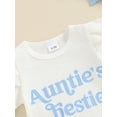 thumbnail image 6 of Jxzom Infant Baby Girl Summer Clothes 3 6 9 12 18 Monthes Short Sleeve Letter Print Romper+Daisy Shorts+Hairband 3Pcs Aunties Outfit, 6 of 8