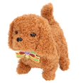thumbnail image 4 of Peluche de perro cachorro de batería que camina, menea la cola y ladra, realista, suave y cómodo, ideal como regalo navideño., 4 of 14