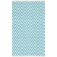 thumbnail image 6 of SAFAVIEH Montauk Siomha Chevron Cotton Area Rug, Turquoise/Ivory, 4' x 6', 6 of 9