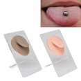 thumbnail image 1 of Modelo de lengua de silicona 3D modelo de lengua de exhibición de joyería modelo de lengua de silicona con soporte 2 juegos de práctica de perforación modelo de lengua de ANGGREK Otros, 1 of 8