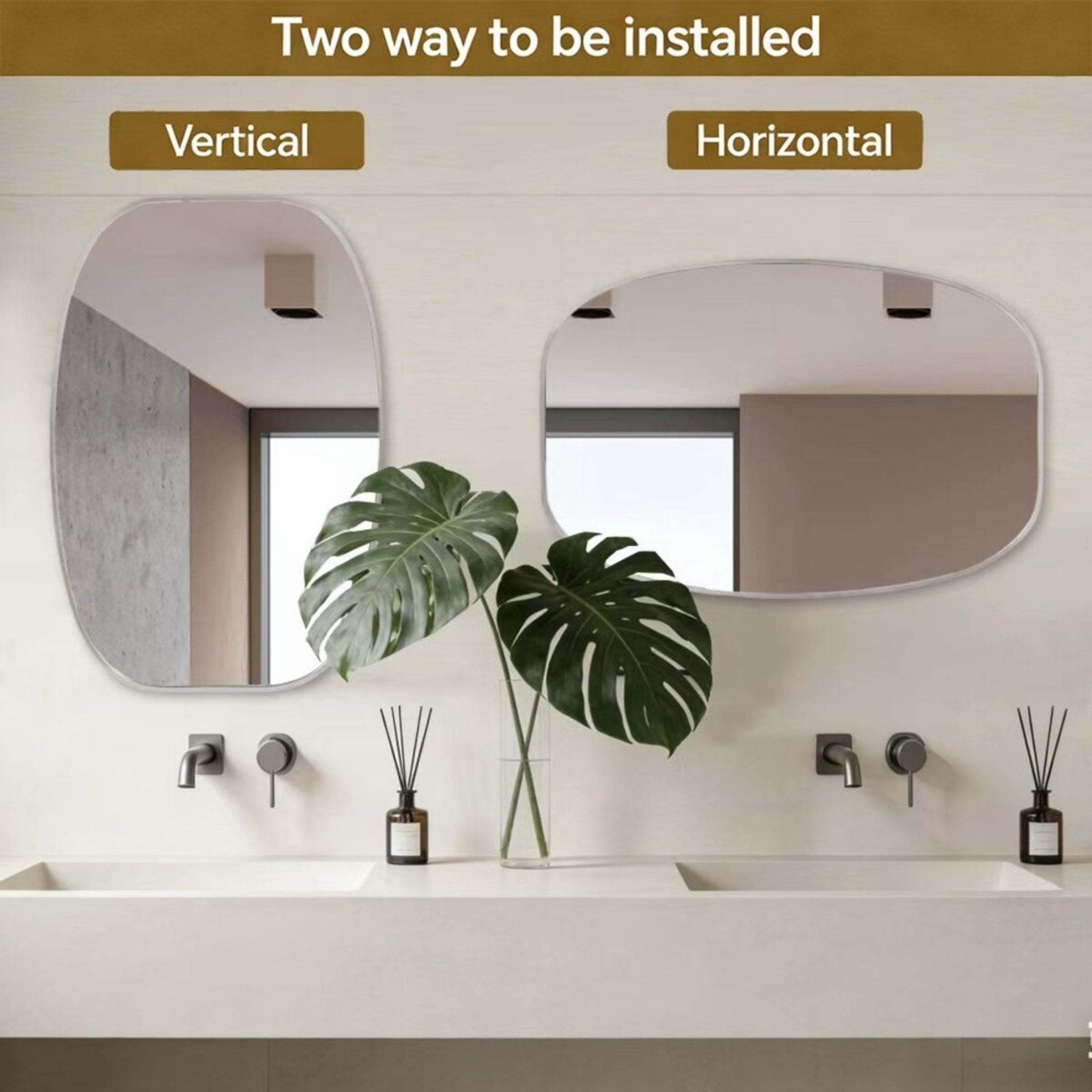 Noble House 24"x36" Unique Metal Framed Oval Wall Mirror, Modern Oblong Vanity Mirror for Bathroom & Entryway, Silver