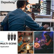 Depusheng T9 Professional Wireless Transmitter and Receiver XLR Microphone Wireless System for Dynamic and condenser Microphone Audio Mixer, With 48V phantom power