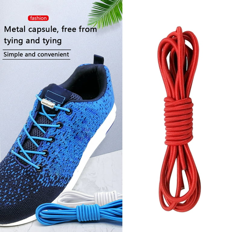 2 Pairs Lazy No Tie Elastic Tieless Lock Laces Shoe Laces Strings
