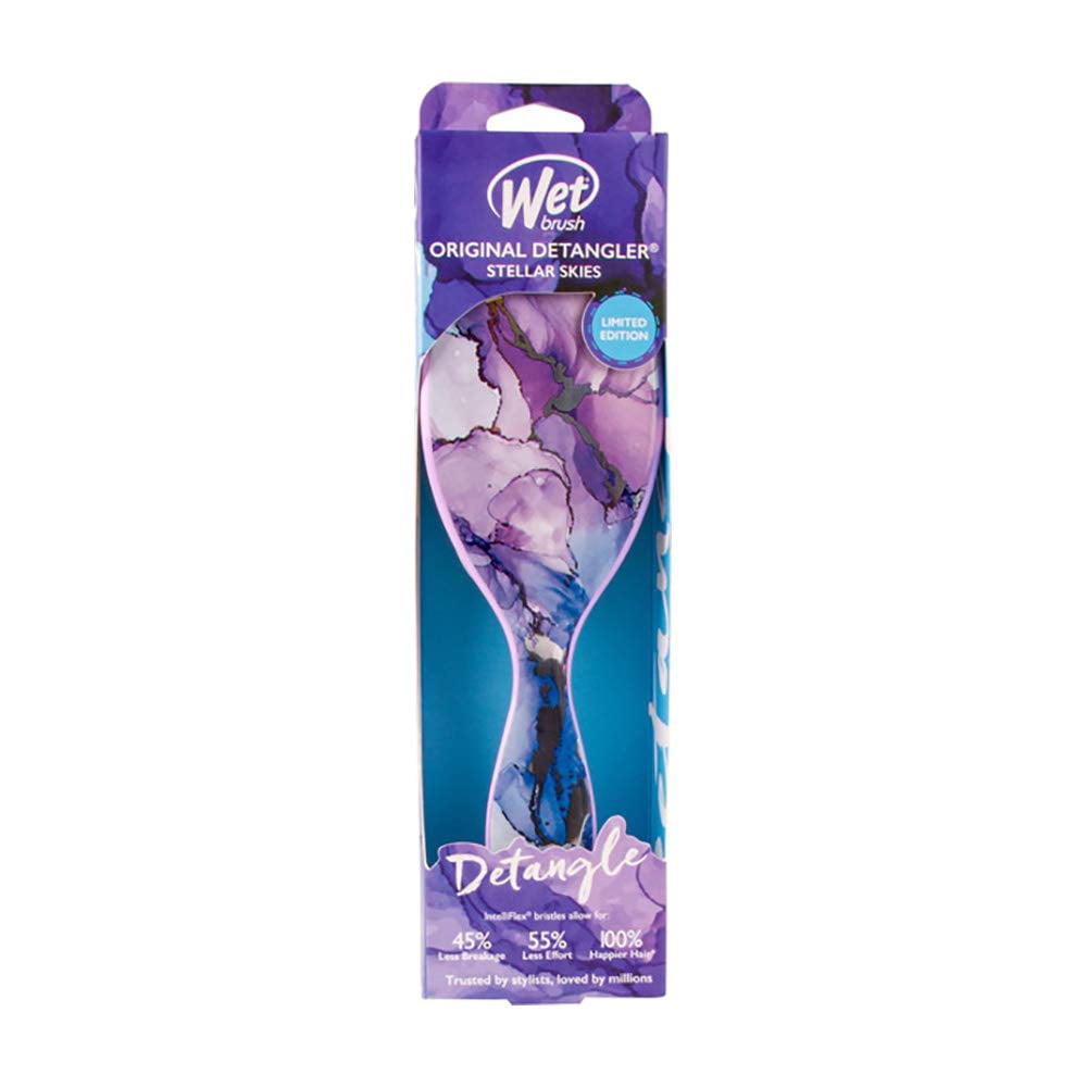 Wet Brush Stellar Skies Entwirrungsbürste – Original Purple, Schonendes Bürsten Für Alle Haartypen