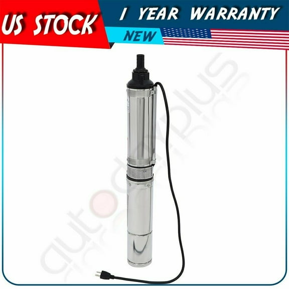 ECCPP Deep Well Submersible Pump, 4" , 1/2 HP, 110V 60Hz, 25 GPM, 164 ft MAX Long Life