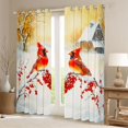 thumbnail image 2 of Manfei Cardinal Bird Curtains Pack of 2 (42x84 Each),Merry Christmas Curtains Blackout,Red Xmas Berry Bedroom Curtains For Kids,Microfiber Bedroom Decor, 2 of 6