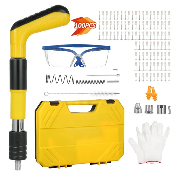 Tool kit,Kit With 100pcs Nail Tool Portable Manual Low With 100pcs Nails Manual Low Noise Decoration Steel Nail Concrete Tool Kit With Low Noise Steel Nail Wall Hine Wall De Nail Hine Wall Cousopo