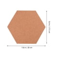 thumbnail image 2 of Shisuyan Message Board Light Brown Corkboard 8Pcs 7.87x6.88x0.19In, 2 of 8