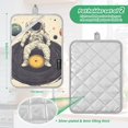 thumbnail image 6 of Yayeee Pot Holders Kitchen Heat Resistant with Pocket 7"x9.8" Cotton Oven Cooking Hot Pads, Beige Astronaut Record, 6 of 7