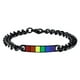 thumbnail image 4 of Durable Rainbow Lovers Pulseras Hombres Mujeres Simple Acero Inoxidable para Graduación Para Yuyangstore Pulsera Pareja, 4 of 7
