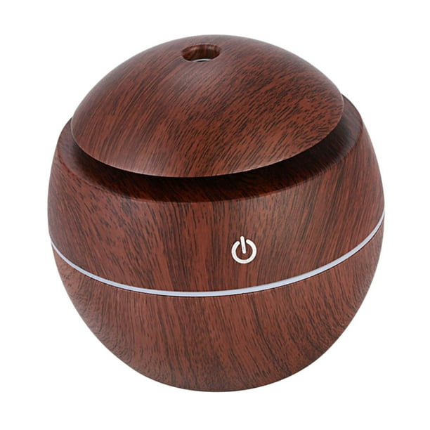 Humidificador de aire ultra silencioso con aroma a madera, USB, 130 ml, para interiores Marron oscuro