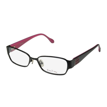 Lilly Pulitzer Designer (New Lilly Pulitzer Sophia Womens/Ladies Designer Full-Rim Black / Pink Adult Size Elegant Hip Frame Demo Lenses 52-16-135 Spring Hinges Eyeglasses/Eyeglass)