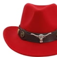 thumbnail image 3 of Sombrero de vaquero occidental Yuyangstore disfraz cómodo rojo, 3 of 8