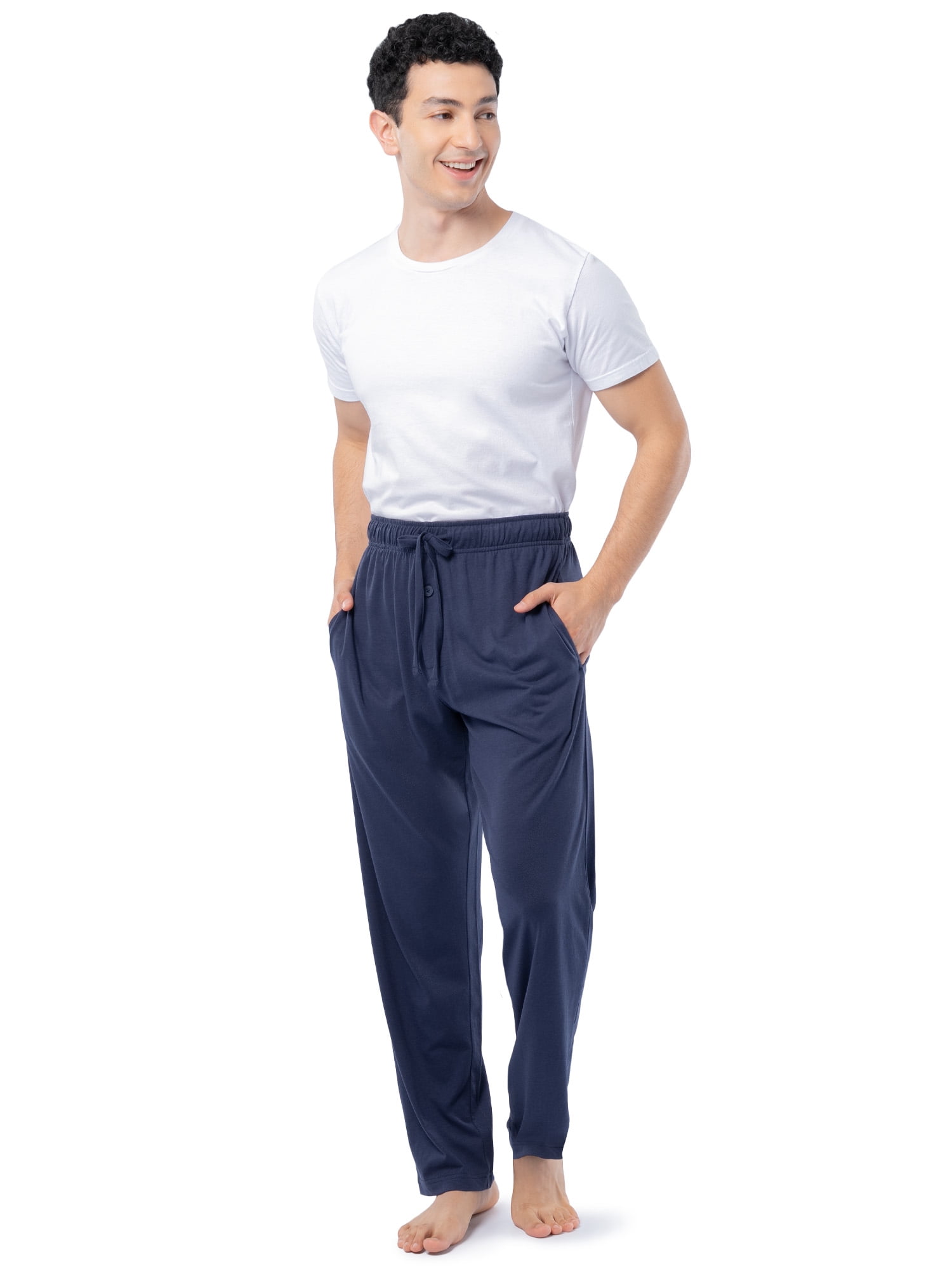 Fruit of the Loom Men's and Big Men's Jersey Knit Pajama Pants, Sizes S-6XL