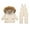 Beige, variant on Snowsuit Toddler Boys Puffer Ski Jacket and Bib 𝐒now Pants set 2 Piece Winter Zip up Hooded Overall Snow Suits for Kids