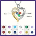 thumbnail image 4 of Mementos Personalized Mother's Family Birthstone and Names Necklace, 4 of 5