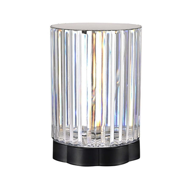 hoksml Touching Control Crystal Lamp Crystal Cordless Table Lamp With