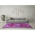 thumbnail image 3 of Ahgly Company Indoor Square Medallion Purple Traditional Area Rugs, 4' Square, 3 of 4