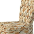 thumbnail image 4 of Designart "Rustic Geometric Lattices In Beige And Brown" Beige Check Upholstered Accent Chair - Modern Arm Chair For Bedroom, 4 of 7
