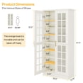 thumbnail image 3 of Tribesigns 71" Tall Shoe Cabinet with Doors, 8-Tier Modern Shoe Storage Cabinet with Adjustable Shelves, for Entryway, Hallway, Closet, White, 3 of 10