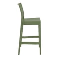 thumbnail image 4 of Luxury Commercial Living 42.5" Olive Green Solid Patio Bar Stool, 4 of 6