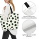 thumbnail image 3 of Fotbe Abstract Green Polka Dot Bolsa Tote Estética de Lona con Estampado para Mujer - Bolsa Reutilizable de Hombro Casual para Vacaciones, Compras, Trabajo y Gimnasio, 3 of 8