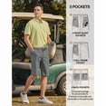 thumbnail image 5 of PULI Men’s Golf Shorts 12" Inseam Lightweight Stretch Quick-Dry Hiking Casual Dress Work Hybrid Shorts with Pockets, 5 of 7