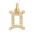 thumbnail image 2 of Mini Diamond Zodiac Horoscope Pendant Necklace In Solid Gold (16 Inches), 2 of 2