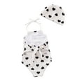 thumbnail image 2 of Toddler Kids Girl Cute and Fun One-Piece Swimsuit with Hat 2pcs Set Bathing Pool Beach Swimwear (The Hearts, 3T), 2 of 4
