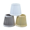 thumbnail image 6 of HIBIBUD 1Pc Pleated Lamp Shade 12x11x8cm Large Mushroom Pleated Lampshade Fabric Plastic Barrel Pleated Lamp Shade for Table Floor Light,Spider Fitter (Silver), 6 of 7