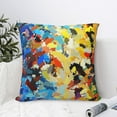 thumbnail image 6 of YFYANG Square Decorative Throw Pillow Case (Without Pillow Insert), Watercolor Graffiti Patterns Bedroom Sofa Car Cushion Cover, 22"x22", 6 of 9