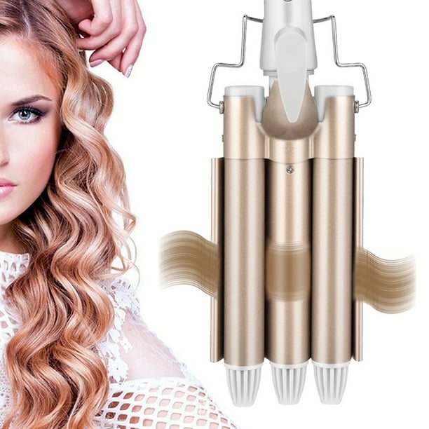 3 Barrel Curling Iron Wand, Hair Waving Styling Tools Crimping Tool for Deep Waves, 22mm Hair Waver Curler Iron 3 Barrel Curling Iron Wand, Hair Waving Styling Tools Crimping Tool for Deep Waves, 22mm Hair Waver Curler Iron