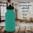 thumbnail image 4 of Water Bottle with Push Cap 20 oz. Set of 6, Bulk Pack - Reusable, Leak Proof, Perfect for Gym, Hiking, Camping, Outdoor Sports - Teal, 4 of 5