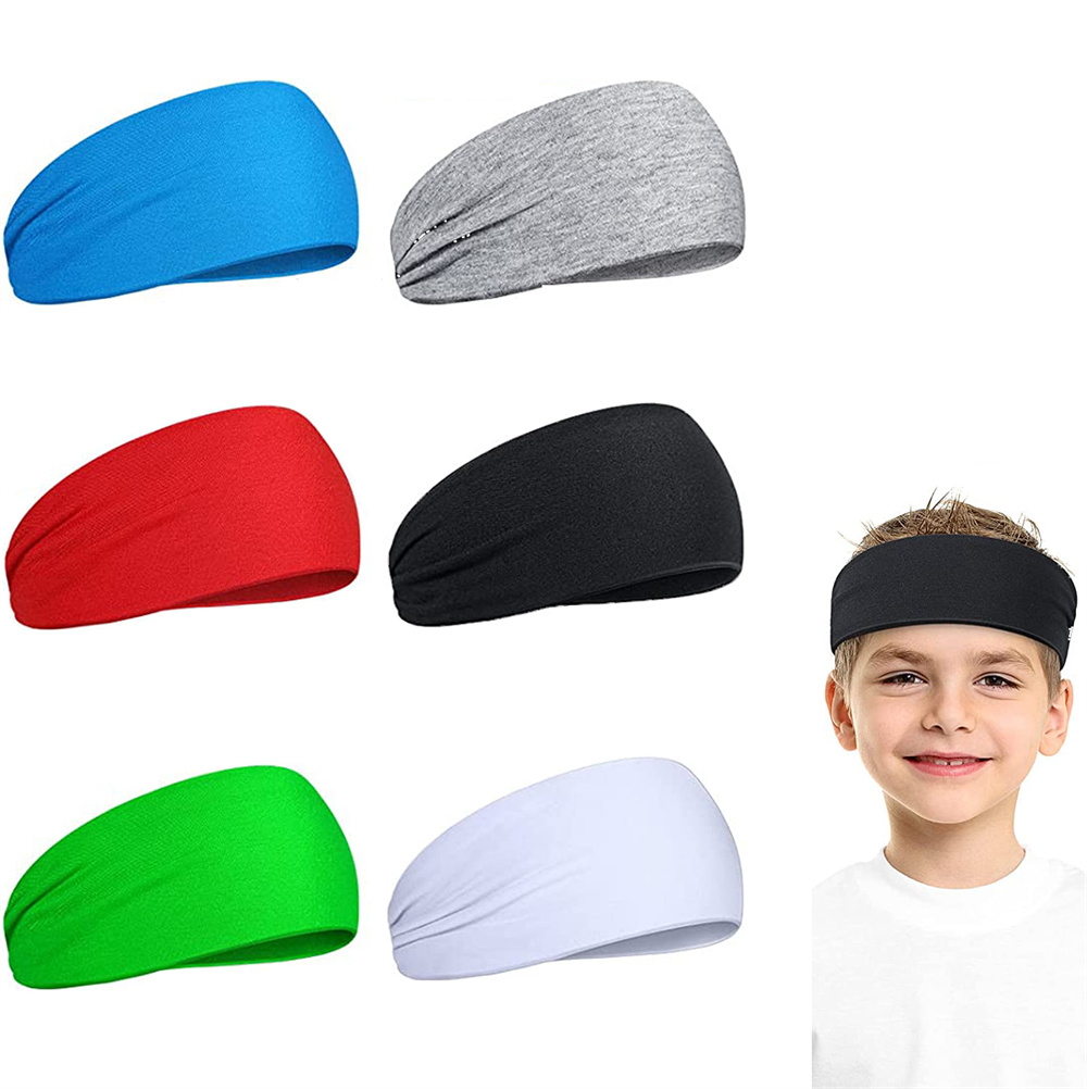 NOGIS 6 Pieces Boys Headbands Boys Kids Sweatbands Boys Headbands for