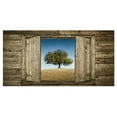 thumbnail image 2 of Designart - Window Open To Solitary Tree - Modern Landscape Canvas Art, 2 of 3