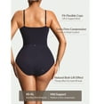 thumbnail image 3 of MISS COCOLI Womens Shapewear Tummy Control Bodysuit Sculpting Butt Lifter Round Neck Snatched Body Shaper, 3 of 6