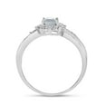 thumbnail image 5 of 14k White Gold Oval White Topaz And Diamond Ring, 5 of 6