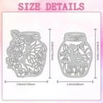 thumbnail image 2 of 2 Styles Fairy Jar Bottle Cutting Dies Card Making Die Cut Fairy Flowers Carbon Steel Die Cuts Stencils Scrapbooking Embossing Template Dies for DIY Craft Paper Album Birthday Gift Decor, 2 of 9