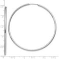 thumbnail image 4 of 10K White Gold Polished Endless 2Mm Hoop Earrings (Width 60) (Length 60) - Jbsp, 4 of 5
