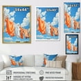 thumbnail image 4 of Designart "Hanging Out T-shirt in Minimalist Laundry II" Illustration Canvas Wall Art - Modern Orange Laundry Living Room Canvas Art, 4 of 6