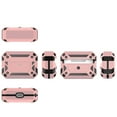 thumbnail image 6 of Dteck Shockproof Case for AirPods Pro, Compatible Wireless Charging, Hybrid Rugged Full Body Hard Shell Case with Metal Keychain, Front LED Visible, Rosegold, 6 of 7