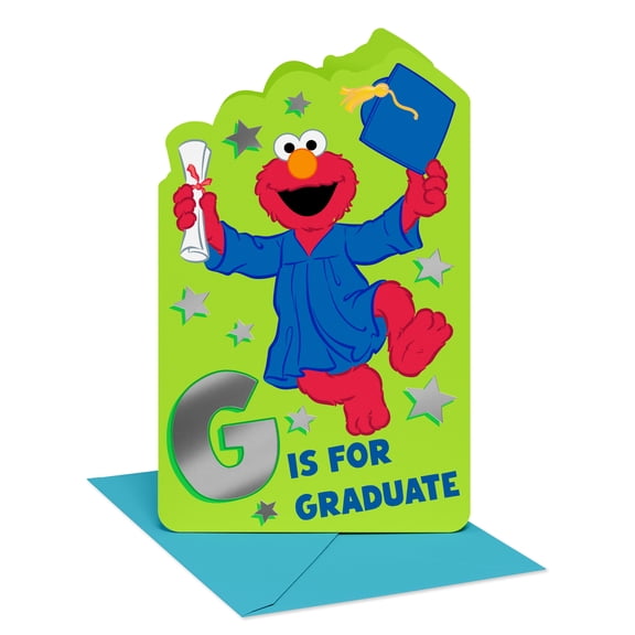 American Greetings Sesame Street Themed Graduation Card for Kids (G is for Graduate)