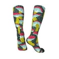 thumbnail image 4 of Balery Green Mushroom Fun Novelty Socks Men'S Women'S Crew Socks Funny Crazy Novelty Socks Quirky And Cool Socks, 4 of 9