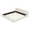 thumbnail image 5 of Harper & Bright Designs King Size Upholstered Platform Bed with Thick Fabric, King Grounded Bed with Soft Headboard for Bedroom, Beige, 5 of 11