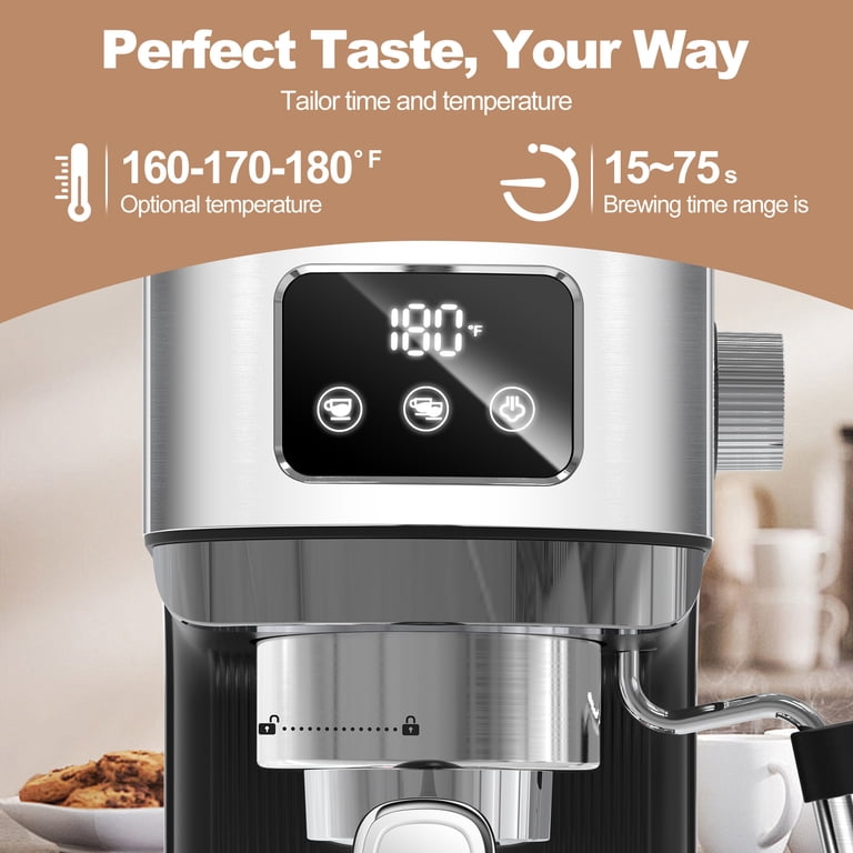 SEGMART Espresso Machine, 19 Bar, Auto Coffee Maker, Cleaning