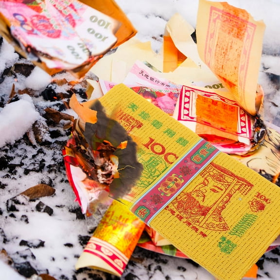 WRITWAA Paper Ancestor Money for Funeral Sacrificial Ceremonies Realistic Printing and Easy Burning