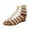 Beige, variant on Xfvqtps Gladiator Sandals for Women Wedge Back Zipper Strappy Open Toe Low Heel Dressy Beach Summer Roman Sandals Black