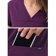 thumbnail image 4 of Bata Médica Adar Pro Para Mujer - Blusa Médica Sweetheart Con Cuello En V - P4210 - Berenjena - Xl, 4 of 5