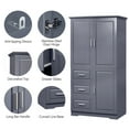 thumbnail image 5 of Knubmt 2 Doors Storage Cabinet with 3 Drawers, Wide Cabinet for Bathroom,Office,Living Room, Gray, 5 of 9